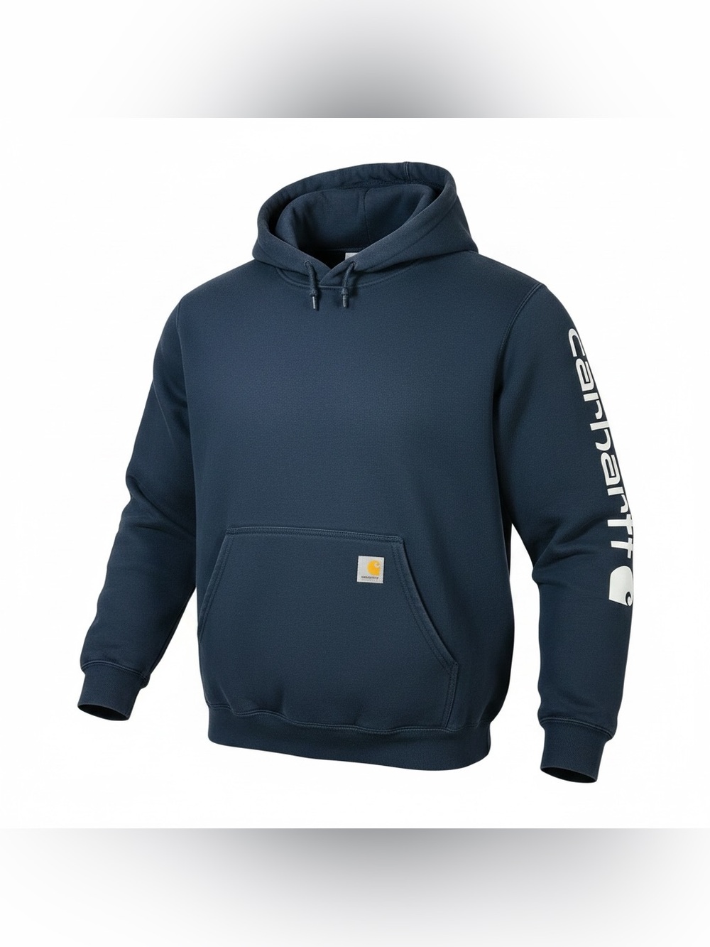 Carhartt Dark Navy Logo Sleeve Pullover Hoodie